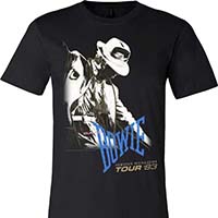 David Bowie- Serious Moonlight Tour 1983 on a black shirt (Sale price!)