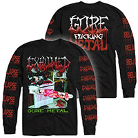 Exhumed- Gore Metal on a black long sleeve shirt