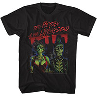 Return Of The Living Dead- Classic Zombies on a black shirt