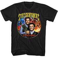 Step Brothers- Nighthawk And Dragon on a black shirt