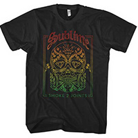 Sublime- Smoke 2 Joints (Sugar Skull) on a black shirt