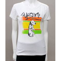 Sublime- Lou Dog on a white girls shirt (Sale price!)