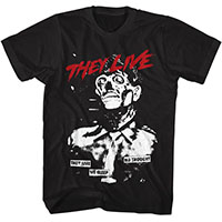 They Live- They Live We Sleep No Thought on a black shirt