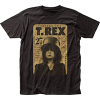 T Rex- Bolan & Concert Ticket on a black shirt (Sale price!)