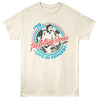 Rolling Stones- '78 Live In Concert on a natural shirt