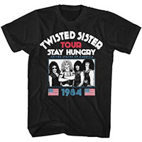 Twisted Sister- Stay Hungry Tour 1984 on a black shirt
