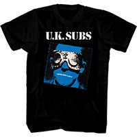 UK Subs- Another Kind Of Blues on a black shirt