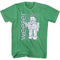 Weezer- Robot on a heather kelly shirt