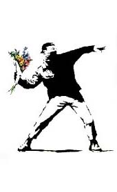 Banksy- Molotov Flowers poster 