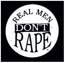 Real Men Don't Rape cloth patch (cp201)