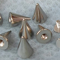 1/2" Cone Spike #1- SILVER (10x14mm)