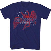 Led Zeppelin- US Tour 77 on a navy shirt