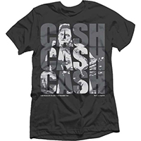 Johnny Cash- Triple Logo With Finger on a black shirt (Sale price!)