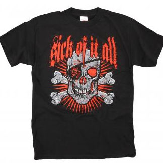 Sick Of It All- Skull on a black shirt (Sale price!)