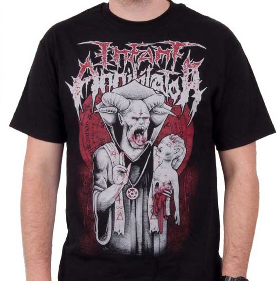 Infant Annihilator- Demon on a black shirt