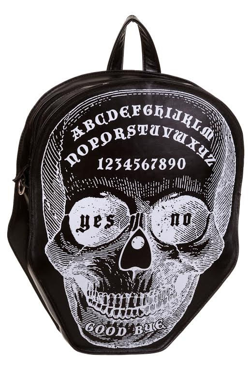 Power Trip Skull Ouija Backpack by Banned Apparel