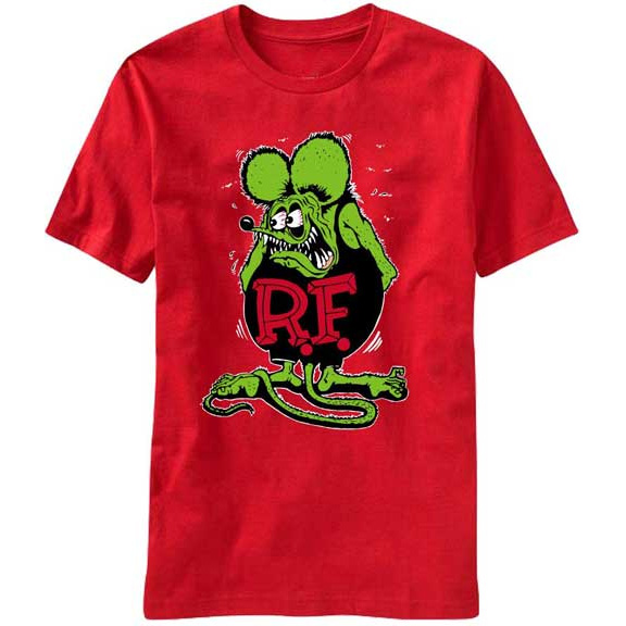 Rat Fink- Rat Fink on front, Ed Big Daddy Roth on back on a red shirt