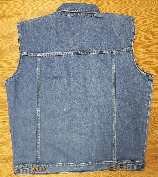 Denim Vest by Revolution Gear/Unik Leather- WORN BLUE