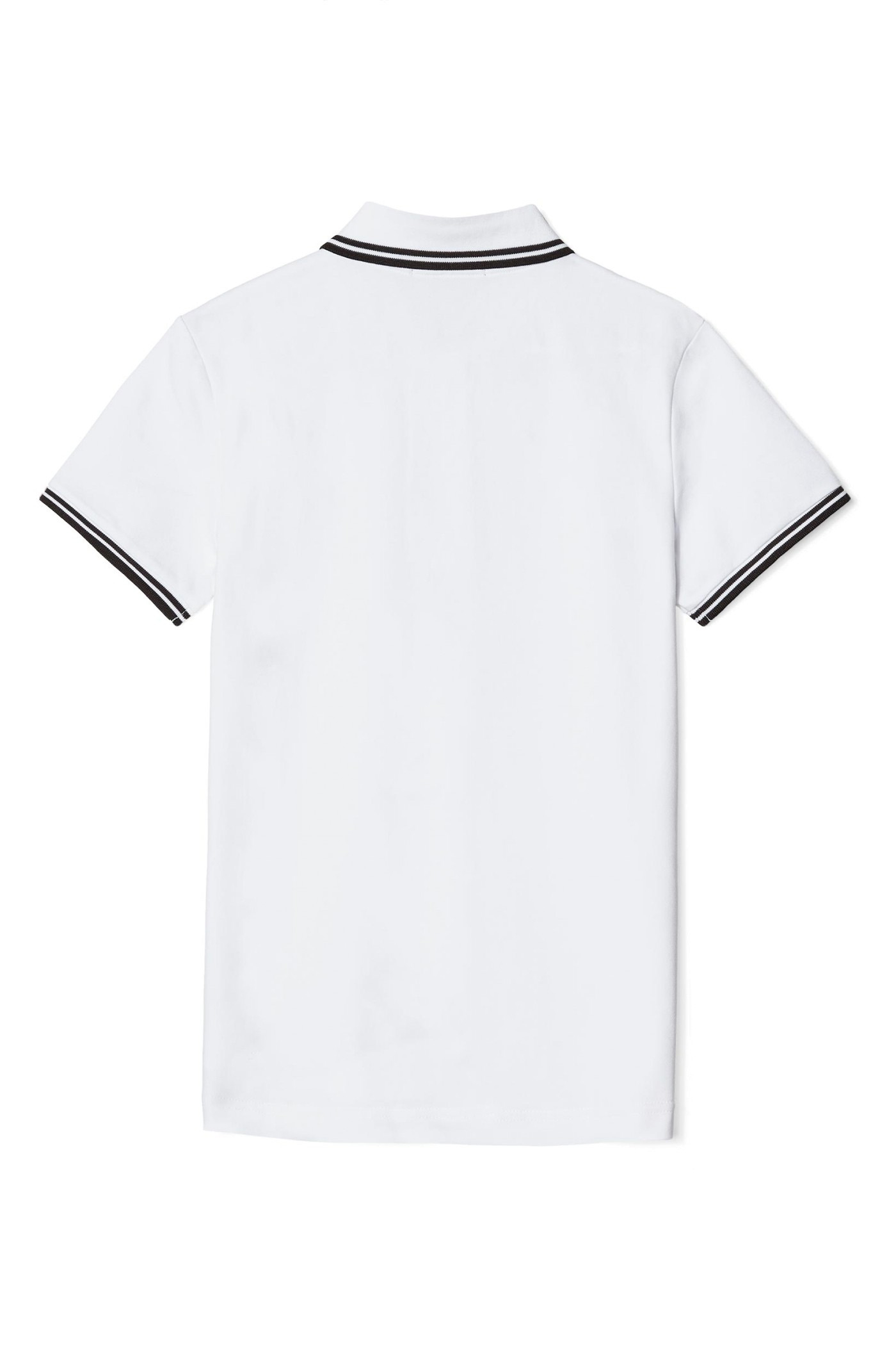 Fred Perry Twin Tipped Girls Polo Shirt- WHITE/BLACK