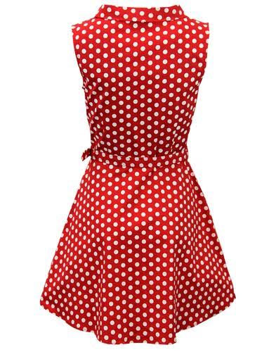 Minnie Retro Mod 60's Polka Dot Mini Dress by Madcap England - in Red & White - SALE