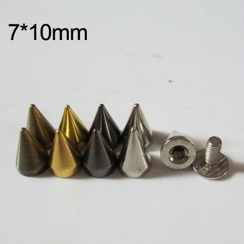2/5" Cone Spike #1- VARIOUS COLORS (7x10mm)
