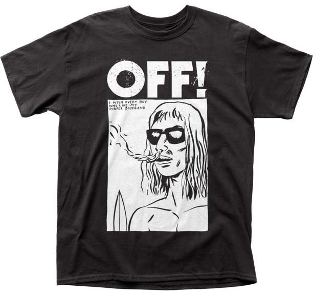 Off!- I Wish Every Boy Was Like My Surfer Boyfriend on a black shirt