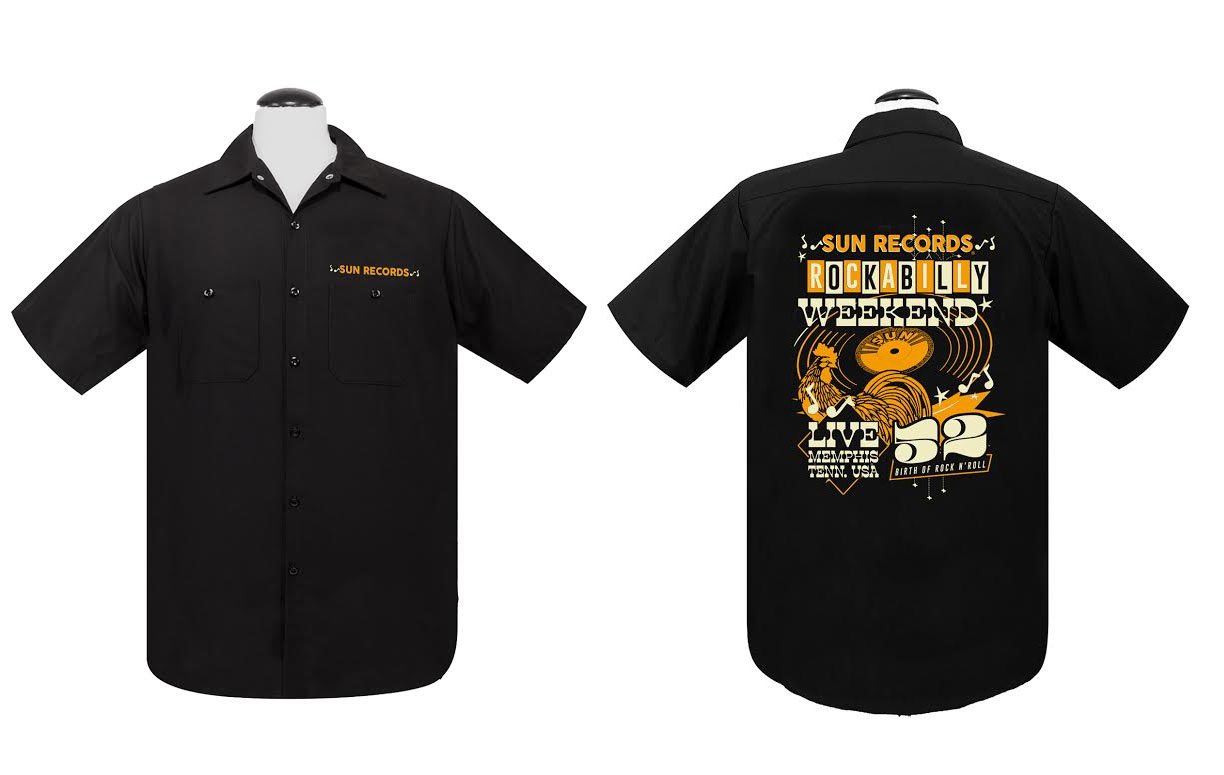Sun Records- Weekender short sleeve Work Shirt by Steady Clothing - SALE sz M only