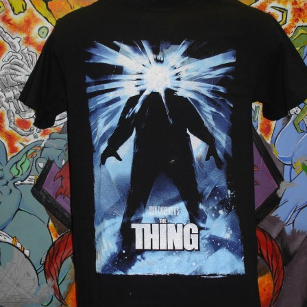 The Thing- Movie Poster on a black shirt