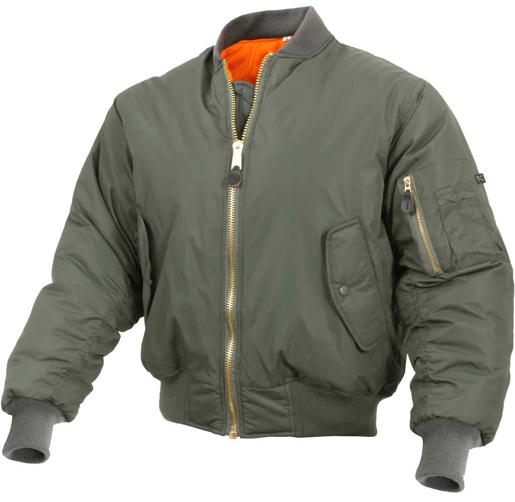 MA-1 Enhanced Flight Jacket by Rothco- SAGE GREEN (Higher Quality)