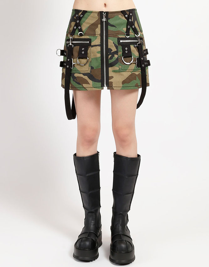Super D Ring Bondage Mini Skirt by Tripp NYC CAMO