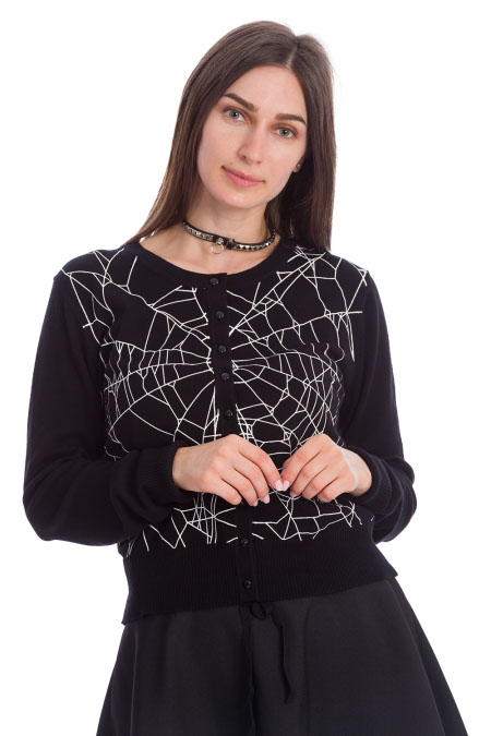 Spider Wed Cardigan by Banned Apparel - sz S only