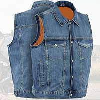 Blue Denim Vest by Daniel Smart