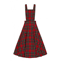 Sweet Tartan Pinafore Convertible Skirt/Dress by Banned Apparel - SALE XS & S only