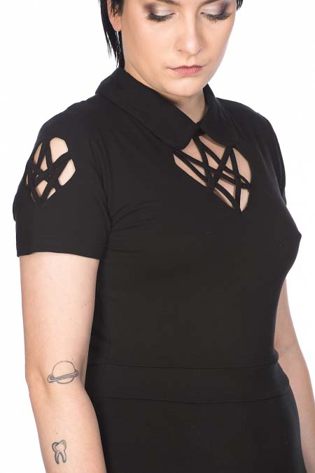 Sacred Pentagram Sweetheart Dress by Banned Apparel - SALE sz M only