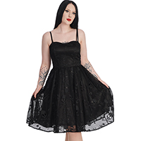 Honeymoon Skull Mesh Overlay Dress by Banned Alternative