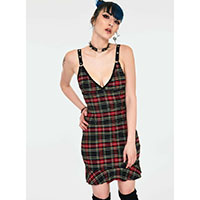  Stretch Tartan Disgraced Mini Dress by Jawbreaker - SALE - sz L only