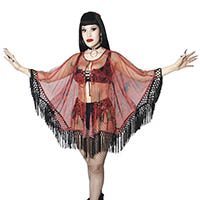 Kreepsville 666 Devil In Disguise Mesh Cape - SALE