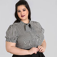 Plus Size Chiffon 50's Humbug Blouse by Hell Bunny sz 2X only - SALE