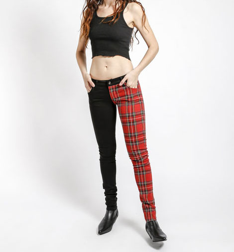tripp split plaid jeans