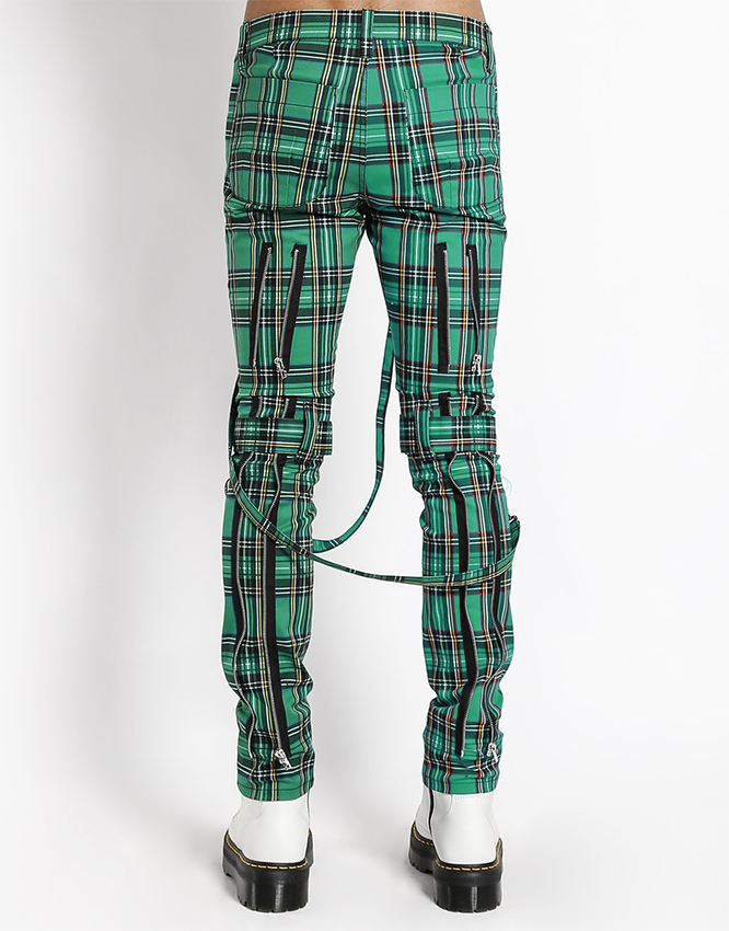 Green Plaid Bondage Pants by Tripp NYC - Unisex