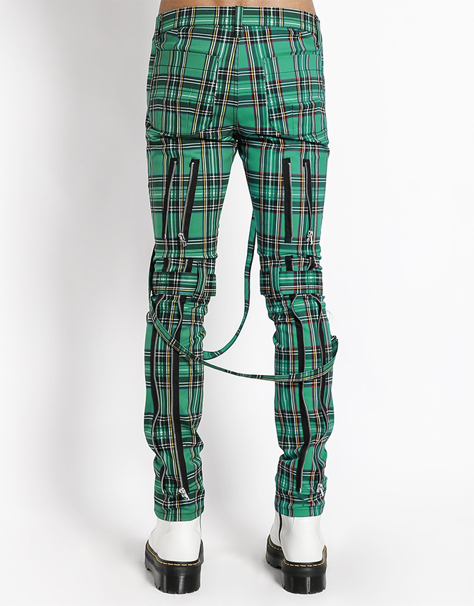 black and green plaid pants