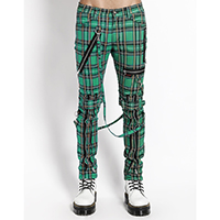Green Plaid Bondage Pants by Tripp NYC - Unisex
