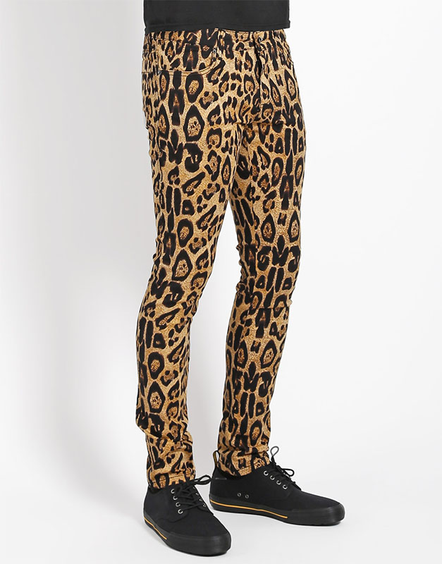 Tripp NYC Rocker Leopard Print Rocker Skinny Stretch Jeans