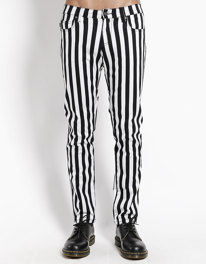 striped pants skinny