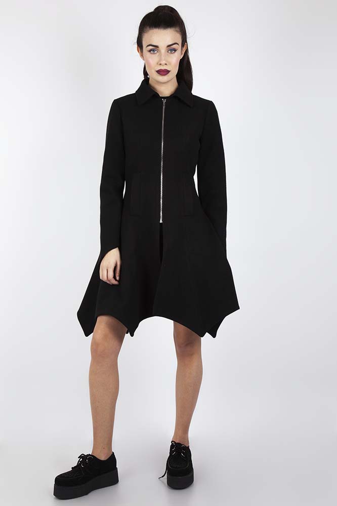 h&m black wool coat