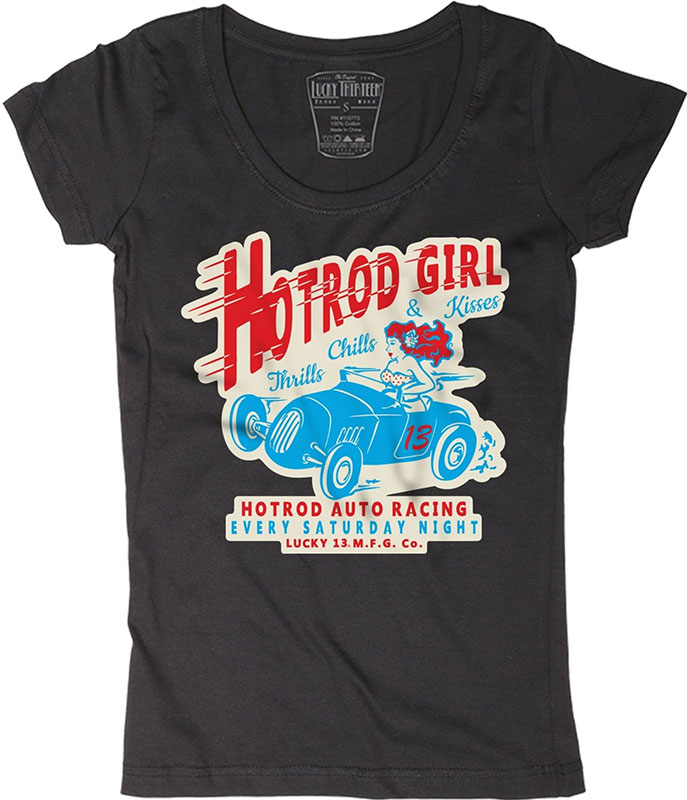 Hot Rod Girl Women's Scoop Neck shirt by Lucky 13