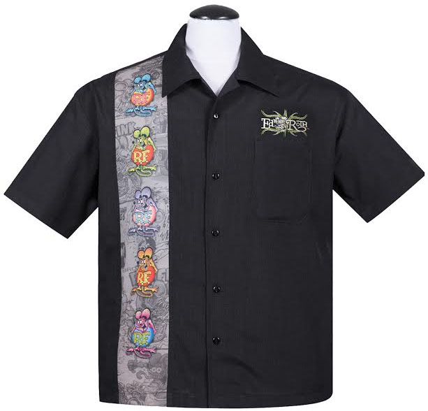 Rat Fink Five Finks Button Up Shirt by Steady Clothing - SALE S & M only