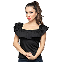 Senorita Top by Steady - in Solid Black - SALE