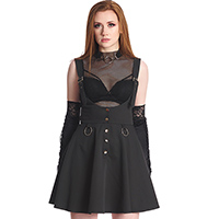 Plus Size Valeria Black Suspender Skirt by Banned Apparel - SALE