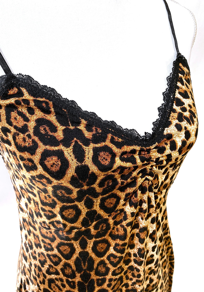 Leopard Print Slip Dress by Sourpuss 